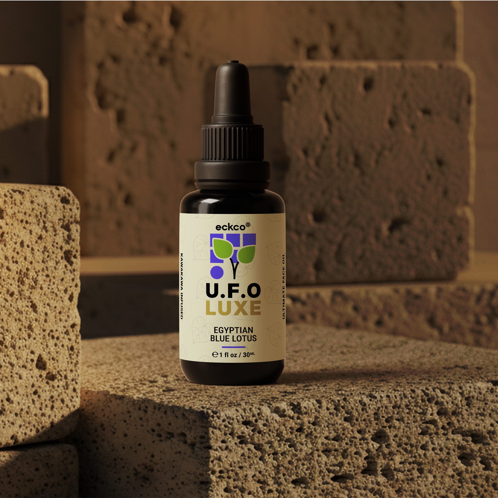 Eckco U.F.O LUXE Blue Lotus Face Oil, 30ml.